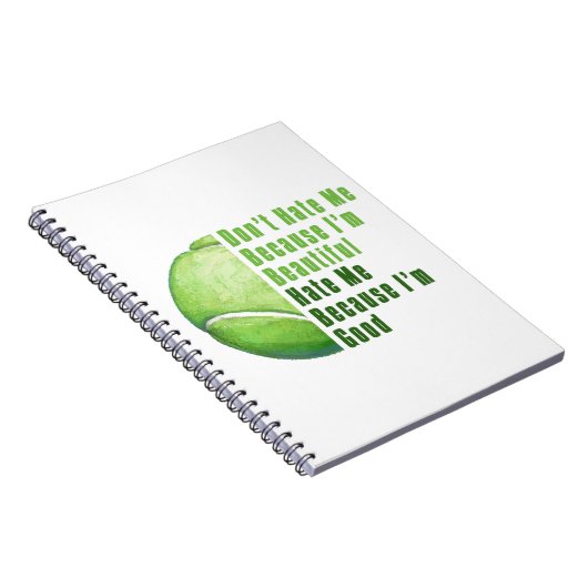 Im Beauful Im Good Tennis Ball Notitieboek (Rechterzijde)