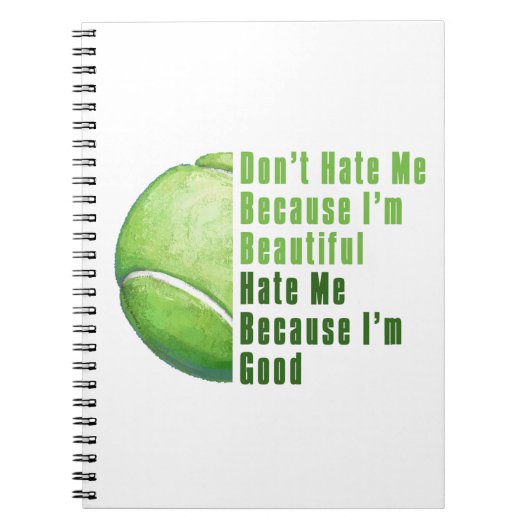 Im Beauful Im Good Tennis Ball Notitieboek (Voorkant)