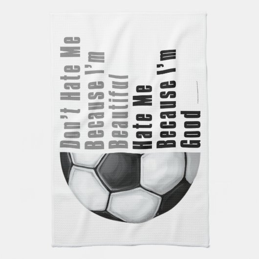 Im Beauful Im Good Voetbal Theedoek (Verticaal)