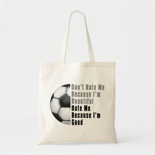 Im Beauful Im Good Voetbal Tote Bag (Voorkant)
