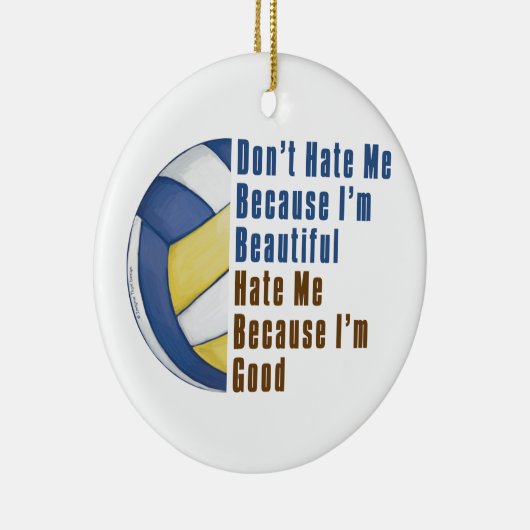 Im Beauful Im Good Volleyball Keramisch Ornament (Rechts)