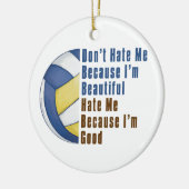 Im Beauful Im Good Volleyball Keramisch Ornament (Links)