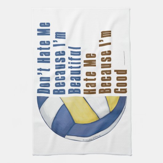 Im Beauful Im Good Volleyball Theedoek (Verticaal)