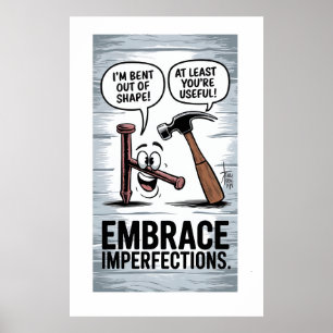 "I'm Bent Out Of Shape" Grappige Tool HumorMotivat Poster