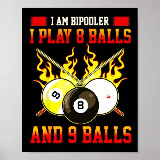 Im Bipooler Ik Speel 8 - 9 Grappige Biljart Game Poster (Voorkant)