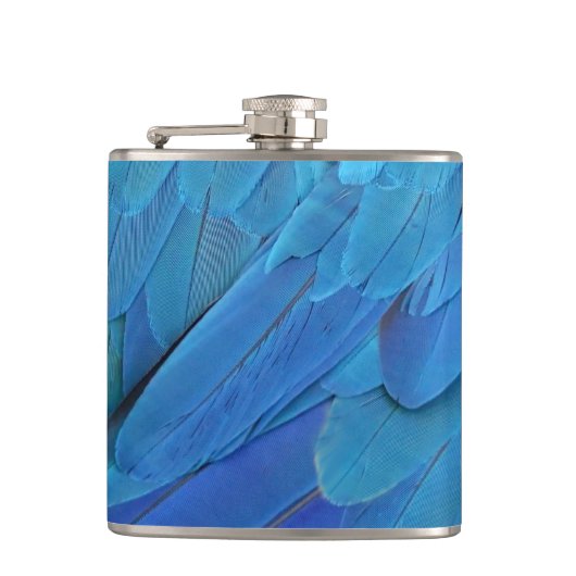 I'm blue - cool feather design  heupfles (Voorkant)