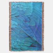 I'm blue - Macaw feathers Deken (Voorkant Verticaal)