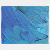 I'm blue - Macaw feathers Fleece Deken (Voorkant (Horizontaal))