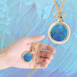 I'm blue - Macaw feathers Horloge