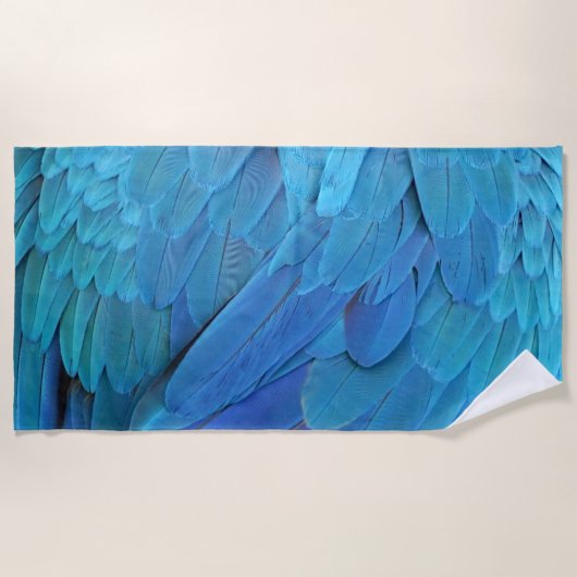 I'm blue - Macaw feathers Strandlaken (Voorkant)