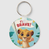 "I'm Brave!" with a Cute Puppy Sleutelhanger (Voorkant)