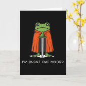 Im Burnt Out Mlord Funny Knight Frog Meme Boys Men Kaart (Gele Bloem)