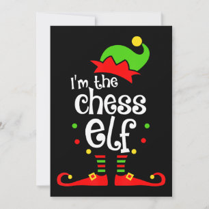 im chess elf xmas familie vriend kerstcadeau bedankkaart