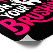 Im Crushing On Your Brushing Funny Dental Valentin Poster (Hoek)