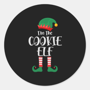 Im de Cookie Elf die Kerstmis aanpast Ronde Sticker