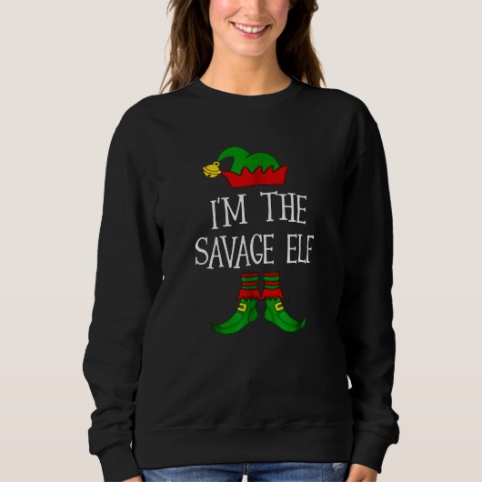 IM de SAVAGE ELF Matching Family Group Kerstmis Trui (Voorkant)