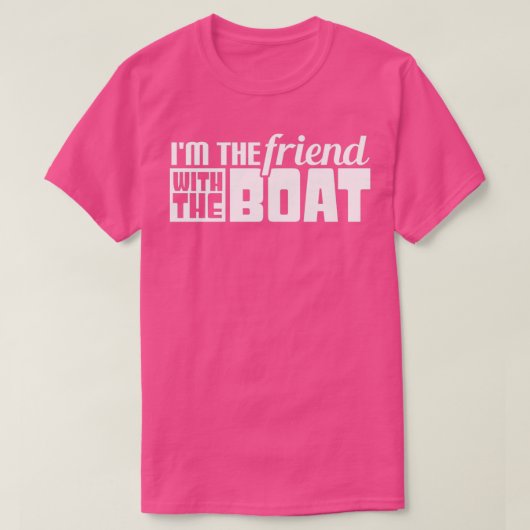 IM de vriend met de boot Funny Boating T-shirt (Design voorkant)