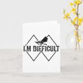 I'm Difficult Funny Ski Snow Skier Skiing Downhill Kaart (Gele Bloem)