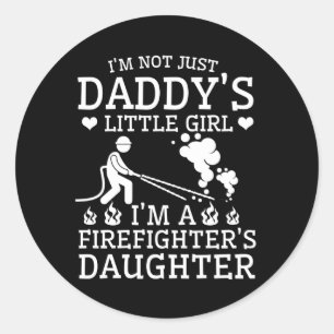 IM Dochter Brandweerman Daddy Pride Shirt Ronde Sticker