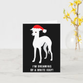 Im Dreaming Of A White Iggy Christmas Kaart (Gele Bloem)