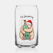 I'm Dreaming of a Wine Christmas  Blikvorm Glas (Achterkant)