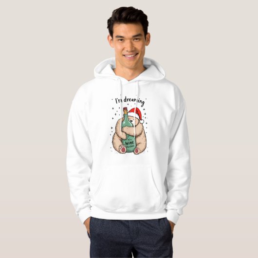 I'm Dreaming of a Wine Christmas Hoodie (Voorkant volledig)