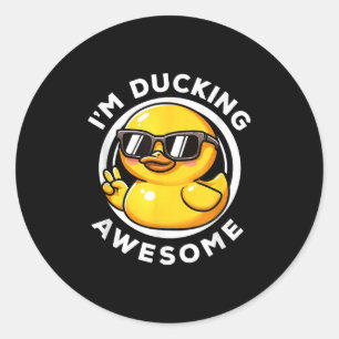 IM Ducking Geweldige Ik hou van eendenliefhebbers Ronde Sticker