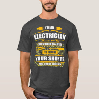 Im een elektricien met vergunning voor elektrische t-shirt