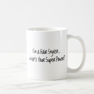 Im een haarstijllijst met uw superkracht koffiemok
