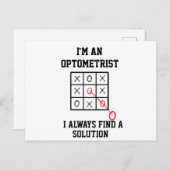 Im een optometrist vind ik altijd een oplossing briefkaart (Voorkant / Achterkant)