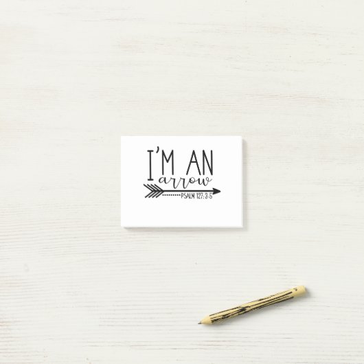 im een pijl post-it® notes (Op bureau)