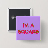 IM EEN SQUARE, VIERKANTE BUTTON 5,1 CM (Voorkant /achterkant)