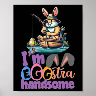 Im Eggstra Handsome Bunny Vissen B Vis Pasen Da Poster