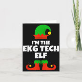 I'm Ekg Tech Elf Family Pajama Christmas Electroca Kaart (Voorkant)