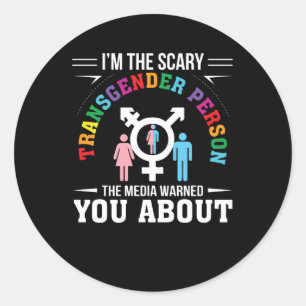 Im Enge Transgender Person Media waarschuwde je Ronde Sticker