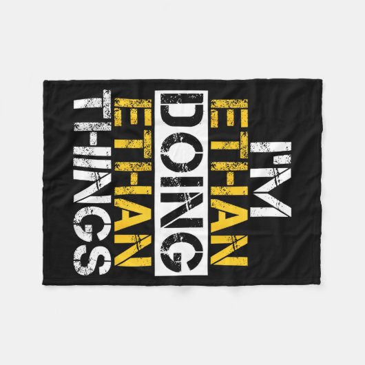 I'm Ethan Doing Ethan Things Name Ethan  Fleece Deken (Voorkant (Horizontaal))