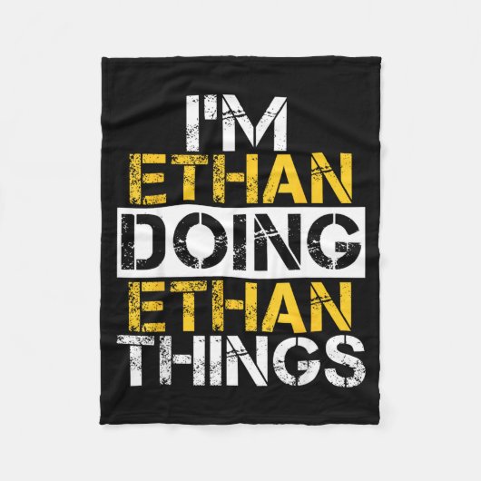 I'm Ethan Doing Ethan Things Name Ethan  Fleece Deken (Voorkant)