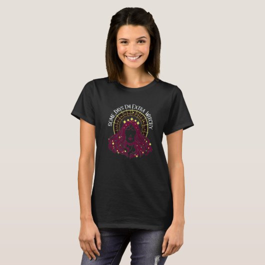 I'm Extra Witchy Inspirational Manifestation Cryst T-shirt (Voorkant volledig)