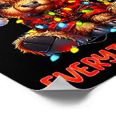 I'm Fine Everything Is Fine Christmas Highland Cow Poster (Hoek)