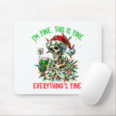 I'm Fine Everything Is Fine Christmas Skeleton Xma Muismat (Met muis)