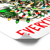 I'm Fine Everything Is Fine Christmas Skeleton Xma Poster (Hoek)