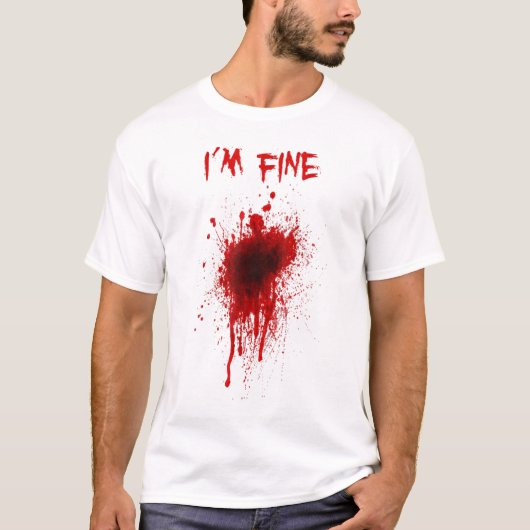 Im Fine Injury, met verwondingen als gevolg Fake B T-shirt (Voorkant)