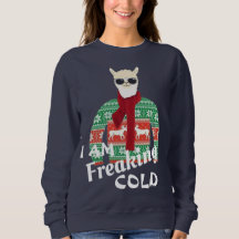 im freaking cold Cool llama Ugly kerstsweater