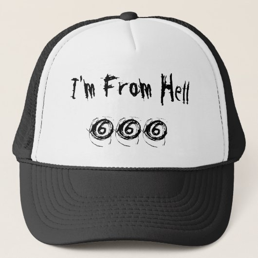 I'm From Hell 666 Trucker Pet (Voorkant)