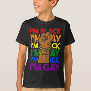 IM Gay Black Geschiedenis Maand Mannen Vrouwen Pow T-shirt