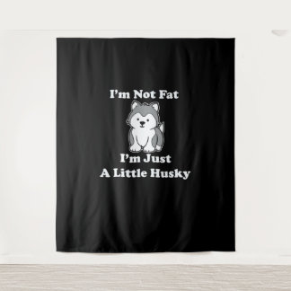 Im geen vet im husky | Gek husky-citaat cadeau Wandkleed