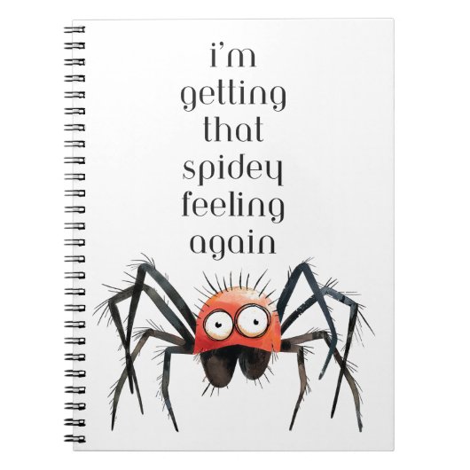 i'm getting that spidey feeling again  notitieboek (Voorkant)