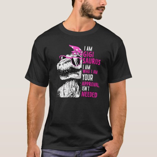 Im Gigi Saurus Dinosaur Gigisaurus Vrouwen Roze T-shirt (Voorkant)