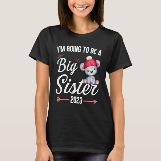 I'm going to be a big sister announcement pregnanc t-shirt (Voorkant)