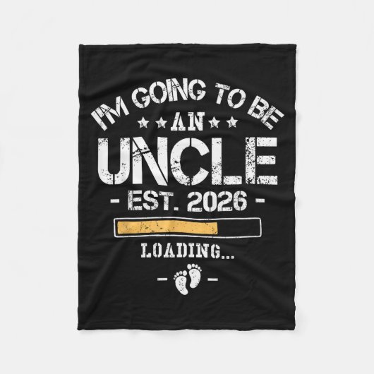I'm Going To Be An Uncle 2026 - New Baby Announcem Fleece Deken (Voorkant)